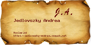 Jedlovszky Andrea névjegykártya